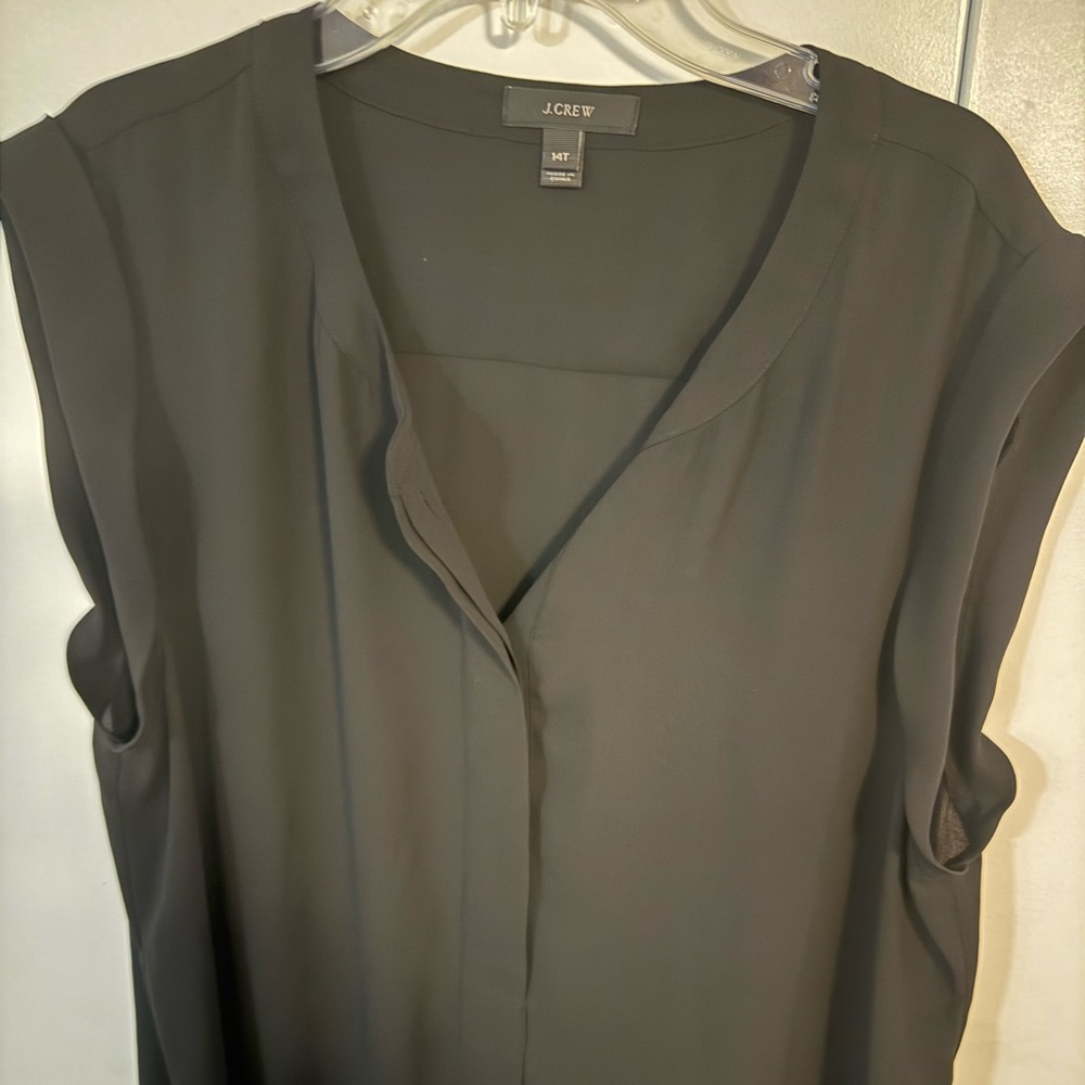 J. Crew Women's Black Sleeveless Top